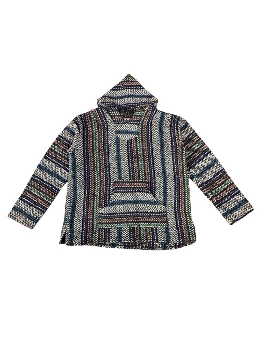 Vintage 1990s Multicolor Beach Knit Sweatshirt Made in Mexico